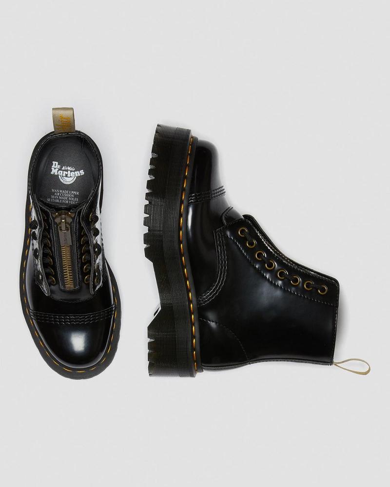 Women's Dr Martens Vegan Sinclair Platform Boots Black | AU 264OKI